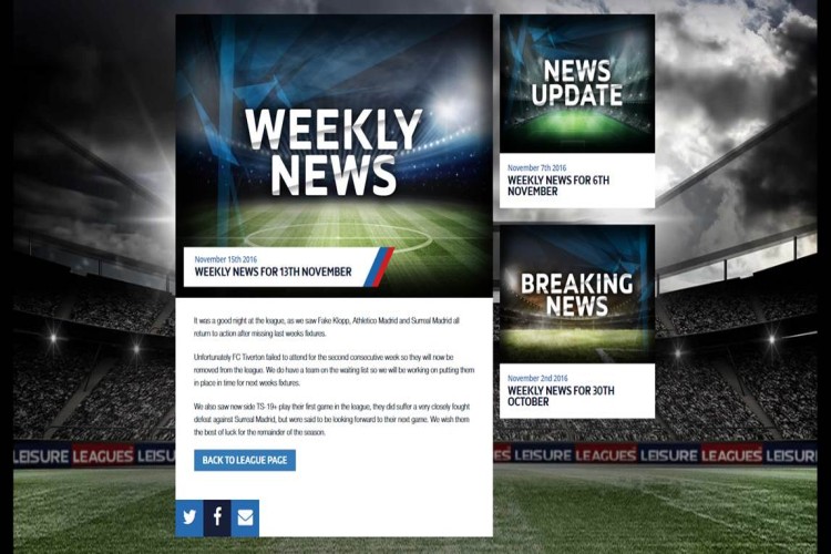 New Season Starts 1st November